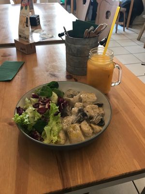 Daily Meal. Gnochci with Mushroom sauce. at Leaf Food in Mannheim