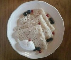 Puer and coconut pancakes  at Green Cafe in Rostov-on-don