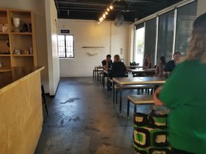 seating at Elemental Coffee in Oklahoma City