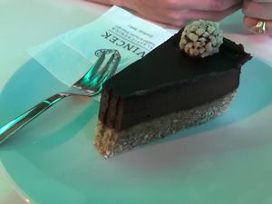 Vegan dessert at Vis a Vis Vincek Cake and Ice Cream in Zagreb