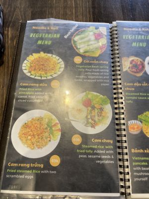 Menu  at Noodle & Roll in Hanoi
