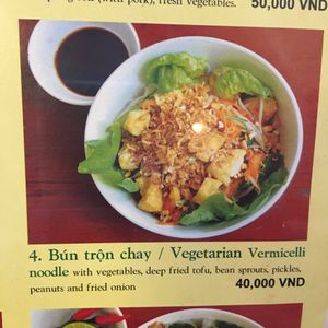 very good and cheap vermicelli at Noodle & Roll in Hanoi