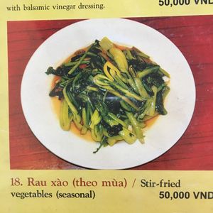 stir fry veggies at Noodle & Roll in Hanoi