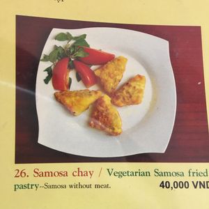 veggie samosas at Noodle & Roll in Hanoi
