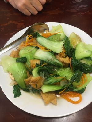 Stir fry noodle & vegetable . Bland  at Noodle & Roll in Hanoi