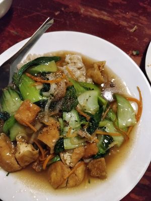 Pho noodles which were slimy and salty at Noodle & Roll in Hanoi