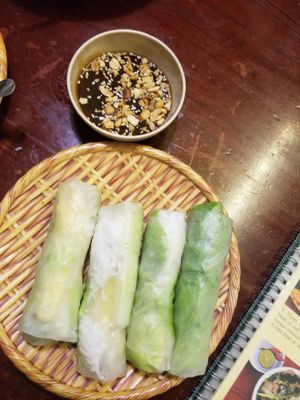Fresh spring rolls at Noodle & Roll in Hanoi