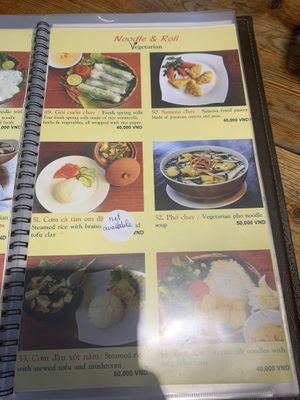 Menu 2 at Noodle & Roll in Hanoi