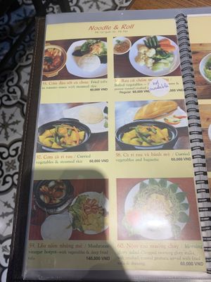 Menu 3 at Noodle & Roll in Hanoi