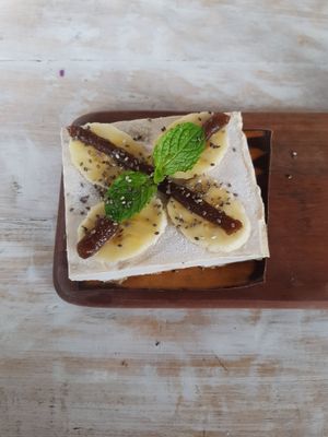 Banoffee cheesecake at Pachamama Organic in 