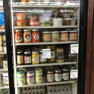Maine made ferments and veganaise at John Edwards Whole Foods & Wine Cellar Art Gallery in Ellsworth