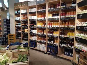 juices in shop at BE O Versmarkt in Ghent