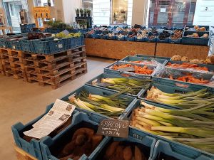 fresh vegs in shop at BE O Versmarkt in Ghent