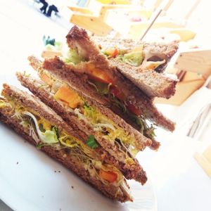 club sandwich. vegan. organic at RawAttitude - Fuengirola in Fuengirola