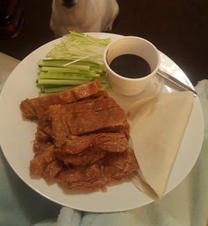 Vegan duck pancakes at Red Dragon Chinese Fusion in South Shields