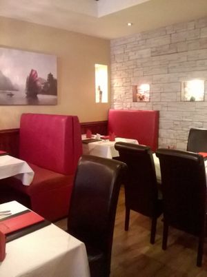 Inside decor at Red Dragon Chinese Fusion in South Shields
