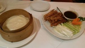 Vegan crispy duck with pancakes at Red Dragon Chinese Fusion in South Shields