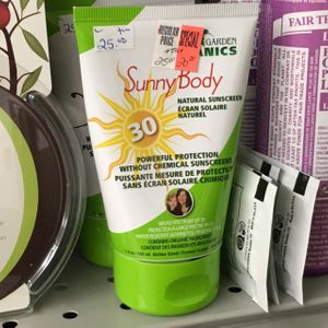Sunscreen  at DTC Natural Store in Barrington