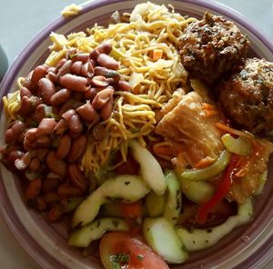 one dish for aprox. 3usd at 3 1/2 Cafe y Te in David