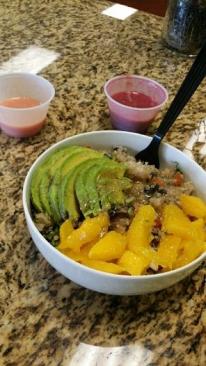 quinoa bowl at Splurge Juice Bar and Cafe in Hialeah