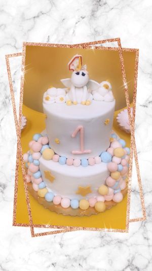 Unicorn bday cake  at Mason Dixon Bakery & Bistro in Huntsville