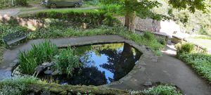 Lovely gardens  at St Ann's Well Cafe in Malvern