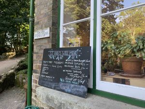Menu choices  at St Ann's Well Cafe in Malvern