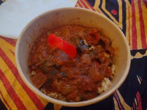 Aubergine and Mango curry at St Ann's Well Cafe in Malvern