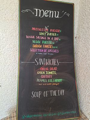 Menu at St Ann's Well Cafe in Malvern