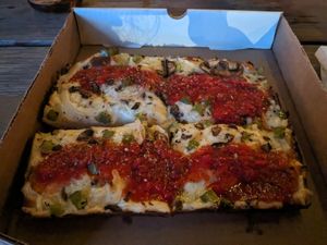 Vegan pizza at Via 313 - Guadalupe in Austin