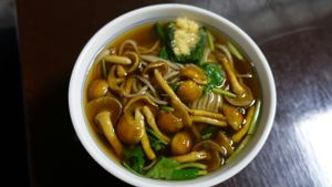 Nameko Mushroom Soba at Ebisu Soba in Takayama