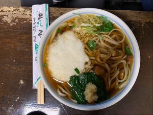 soba with grated yam  at Ebisu Soba in Takayama