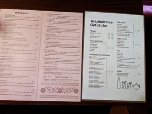 Menu at Rou Vegetarian at Rou Vegetarian in Berlin