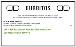 Burritos at Fonda in Richmond