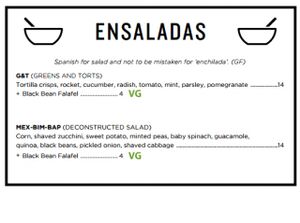 Ensaladas at Fonda in Richmond