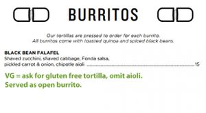 Burritos at Fonda in Hawthorn