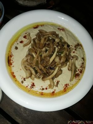 Hummus mushroom at Taboon in Koh Phangan