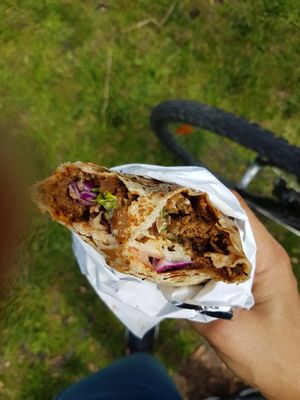 Shawarma sandwich at Vegan Hero in Paris