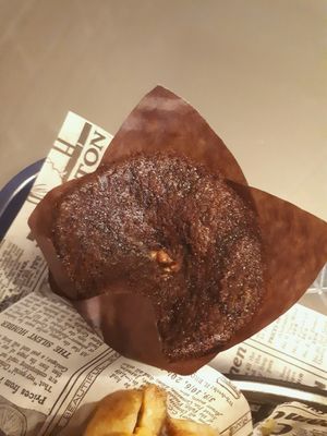 walnut brownie at Vegan Hero in Paris