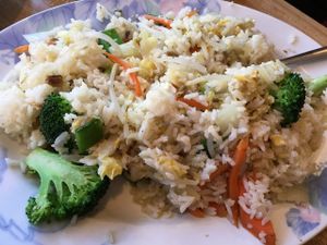 Vegetable Fried Rice (server asks if you want it with or without egg) at China Garden in Orono