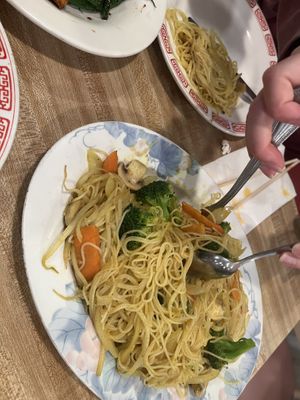 Curry noodles with veggies   at China Garden in Orono