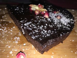 Vegan brownie  at El Pati de la Veina in Girona