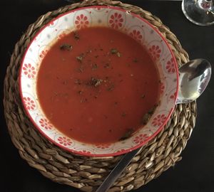 Watermelon gazpacho at El Pati de la Veina in Girona