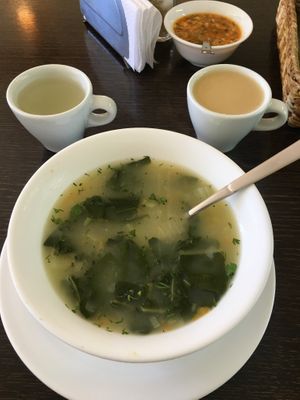 Collard greens & Cabbage soup at Raices in Quito