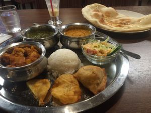 veggie dish at Geeta World Cafe in Narita