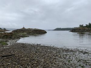 Private beach  at Pebble Cove Farm Inn in Orcas Island