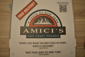 large pizza at Amici's East Coast Pizzeria in San Mateo
