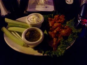 Veggie wings (soy chicken nuggets). at Spotted Dog Restaurant and Bar in Carrboro