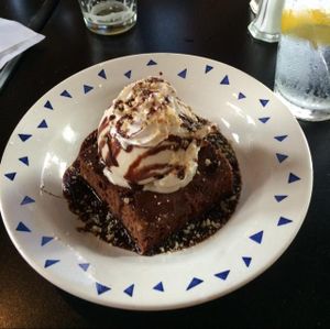vegan brownie sundae, mmm at Spotted Dog Restaurant and Bar in Carrboro