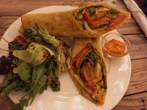 Falalel wrap at Food4Thought in Chiang Mai